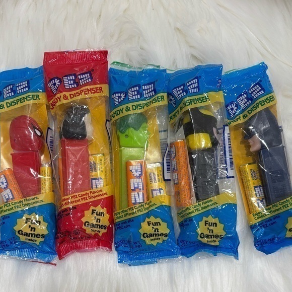 PEZ Other - NEW RARE COLLECTIBLE PEZ Simpson peanuts Spider-Man Wonder Woman lot